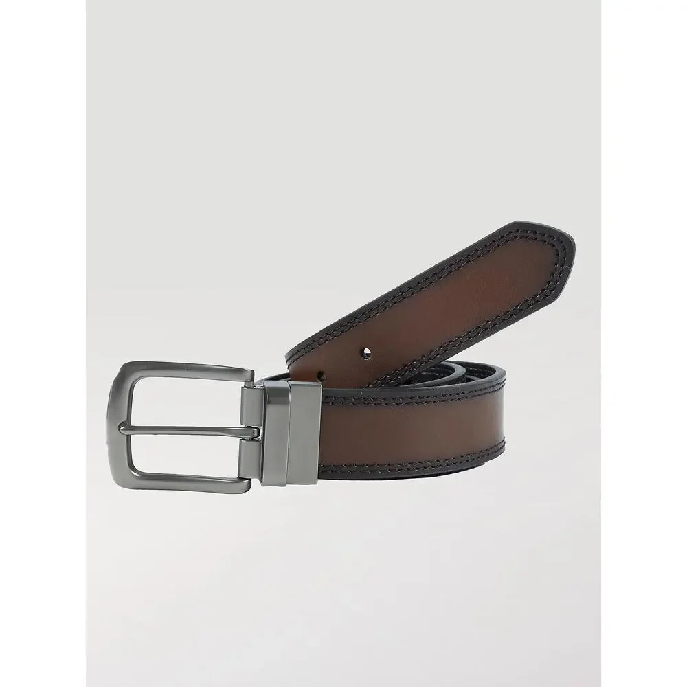 Wrangler Men's Burnished‎ Edge Reversible Brown Black Belt NEW 34